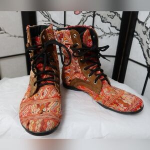 Colorful Patterned Women's Boots